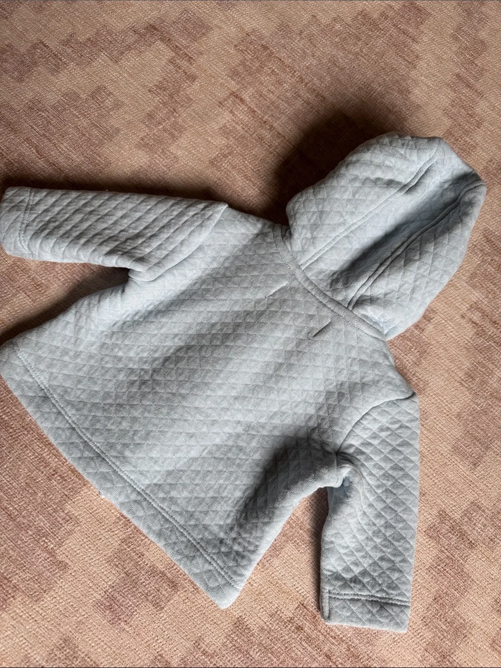 7 for All Mankind Quilted Light Blue Baby Hoodie and Gray Jogger Set size 0-3M